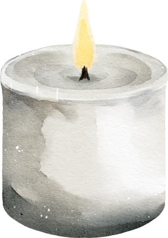 Watercolor candle